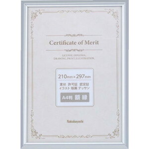 ナカバヤシ アルミ賞状額/A4/シルバー FSA102SV オフィス 住設用品 オフィス備品 掲示板(代引不可)