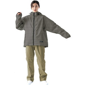 カジメイク 7481 レインスーツフェミニン3 千鳥 L カジメイク 保護具 作業服 雨具 7481-77-L(代引不可)【送料無料】