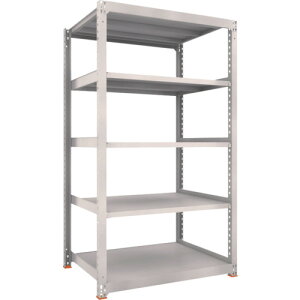 TRUSCO �X�`�[�����b�N M5�^���ʒI 1200X921XH2100 5�i �P�� �Ɛk�����x�[�X�t �l�I�O���[ �l�I�O���[ �g���X�R���R ���� �ۊǗp�i ���i�I ���ʒI300kg M5-7495SFC(����s��)�y���������z