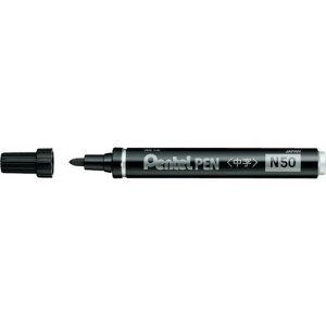PENTEL ぺんてるペン 黒 D ぺんてる オフィス 住設用品 文房具 筆記具 N50-AD(代引不可)