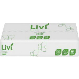 リビィ 8784 リビィエブリデイ 中判 二百枚 ユニバーサル・ペーパー 清掃 衛生用品 労働衛生用品 ペーパータオル RDGV(代引不可)