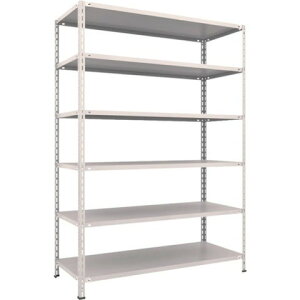 TRUSCO �g���X�R �y�ʒI ���I�{���g���X�^1500X600X2100 6�i �l�I�O���[ L75W16 �g���i �g���ݒu�s��(����s��)�y���������z