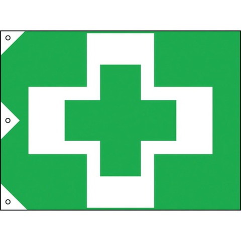 緑十字 安全衛生旗 1300×2100mm 布製 250010(代引不可)【送料無料】