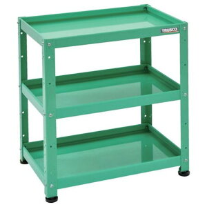 TRUSCO 小型物品棚 バーディワゴン固定型 600X400 3段 ヤンググリーン BDWR763YG 物流 保管用品 物流 保管用品 ツールワゴン スチール製ワゴン(ボルトタイプ)(代引不可)【送料無料】