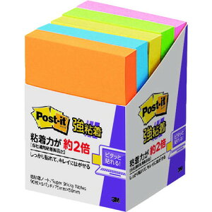 3M ポスト イット 強粘着 75X50mm 90枚X5パッド 5色混色(代引不可)