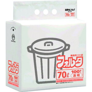 サニパック FU7C 環優包装フォルタ薄口 70L 透明 100枚 サニパック FU7C 清掃 衛生用品 清掃用品 ゴミ袋(代引不可)