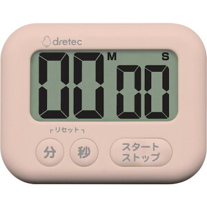 dretec 大画面タイマー「シャボン」 ピンク dretec T614PK 測定 計測用品 工業用計測機器 ストップウォッチ タイマー(代引不可)