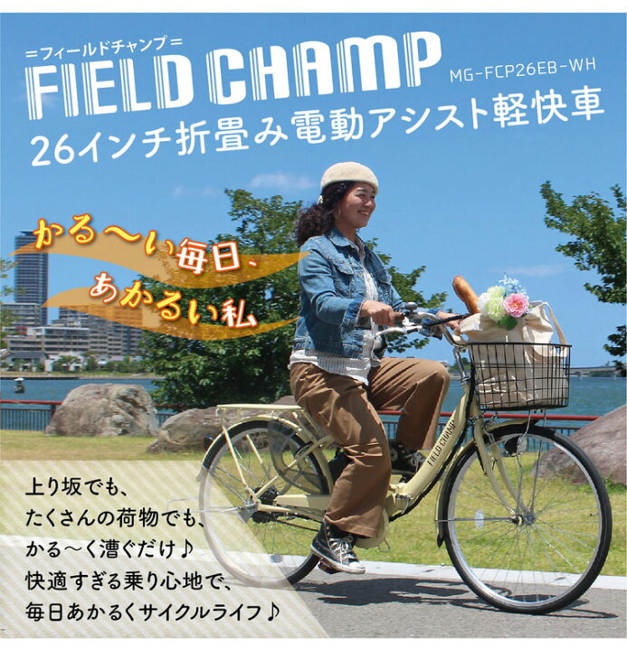 楽天市場】FIELD CHAMP ノーパンク 電動アシスト 自転車 FDB21E 電動 