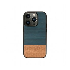 Man & Wood 天然木ケース for iPhone 14 Pro Denim 背面カバー型 I23633i14P(代引不可)