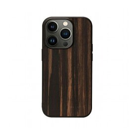 Man & Wood 天然木ケース for iPhone 14 Pro Max Ebony 背面カバー型 I23644i14PM(代引不可)
