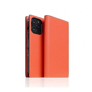 SLG Design Neon Full Grain Leather Diary Case for iPhone 14 Pro Coral �蒠�^ SD24323i14PCR(����s��)�y���������z