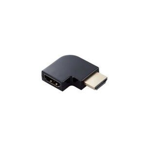 エレコム HDMI L字型アダプター タイプA-タイプA スリム 右向き AD-HDAABS03BK(代引不可)【メール便配送】【送料無料】