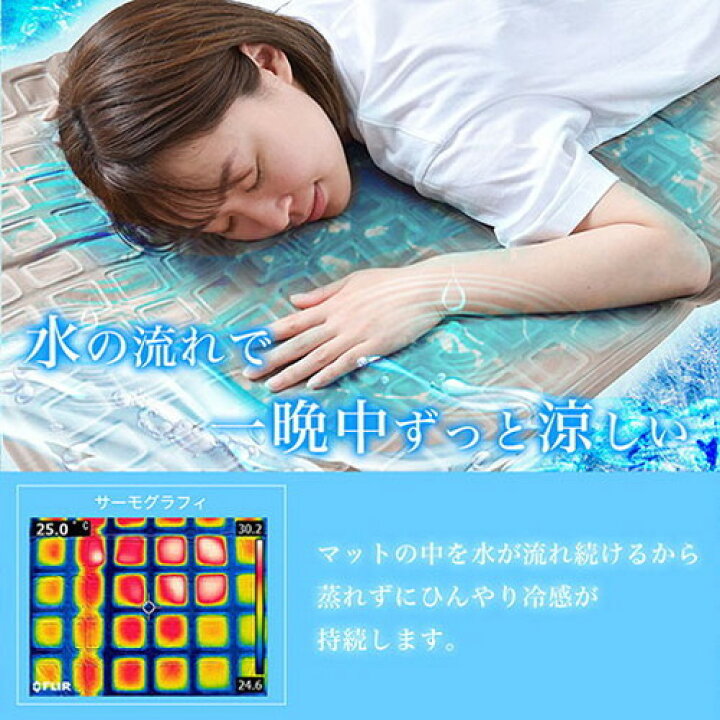楽天市場】サンコー ひんやり水流快眠マット2 CLWTFLSWH(代引不可 
