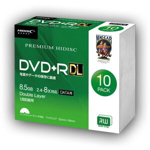 y10×5Zbgz HIDISC DVD+R DL 8{Ή 8.5GB 1 f[^L^p CNWFbgv^Ή XP[X HDVD+R85HP10SCX5(s)yz