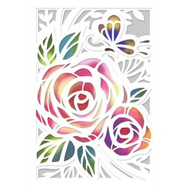 トラストプリンティング 切り絵キット カサネ バラと蝶々-A4white-H ハンドメイドペーパーカット WA5-H01K ホビー(代引不可)【メール便配送】【送料無料】