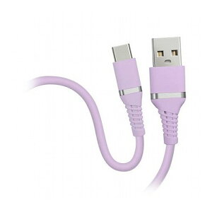 【10本セット】 HIDISC やわらかケーブル USB-A to Type-C ラベンダーパープル HD-SACC1PLX10(代引不可)