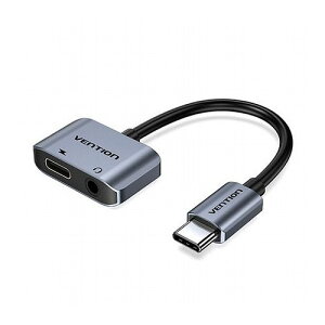 【3セット】 VENTION USB-C to 3.5mm AUX変換 & USB-C 充電ポート グレー BG-6692X3(代引不可)【送料無料】