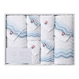 今治タオル さざ波 タオルセット バスタオル(60×110cm)・フェイスタオル(34×75cm)・ウォッシュタオル(34×30cm)×各2 B1146550(代引不可)【送料無料】