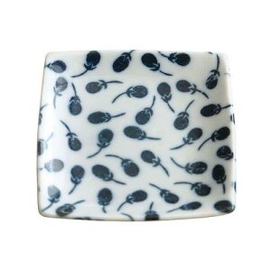 【10枚セット】 ヤマコー てまひま工房 プチ風水・盛塩小皿 角型 なすび yamaco88870X10【送料無料】