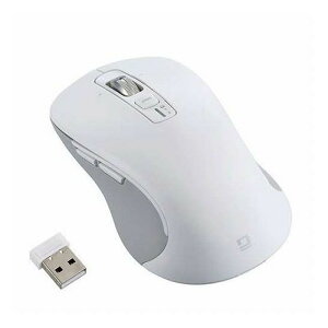 Digio �����z�C�[���}�E�X Bluetooth�EUSB�����f���A���É��{�^��BlueLED�}�E�X L�T�C�Y �z���C�g MUS-DKF243W(����s��)�y���������z