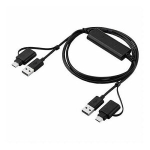 �G���R�� USB Type-C(TM)�ϊ��A�_�v�^�[�t�������N�P�[�u��(USB2.0) �u���b�N UC-TV7BK(����s��)�y���������z