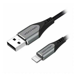 VENTION USB 2.0 A to Lightning�P�[�u�� 2m MFi�F�� �O���[ LA-9521(����s��)