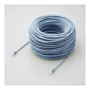 elecom エレコム LANケーブル CAT6A対応 EU RoHS指令準拠 ツメ折れ防止カバー 100m 単線 ブルー LD-GPAT BU100RS(代引不可)【送料無料】