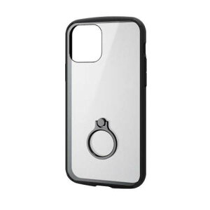 エレコム iPhone 12/iPhone 12 Pro/ハイブリッドケース/TOUGH SLIM LITE/フレームカラー/リング付き/ブラック PM-A20BTSLFCRBK(代引不可)