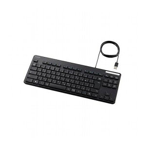 エレコム 有線キーボード/薄型/メンブレン式/抗菌/コンパクトサイズ/ブラック TK-FCM107KBK(代引不可)