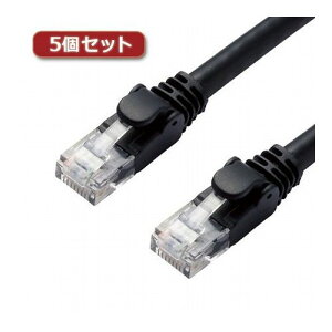 5�Z�b�g�G���R�� LAN�P�[�u��/CAT6A/�X�^���_�[�h/10m/�u���b�N LD-GPA/BK10X5(����s��)�y���������z
