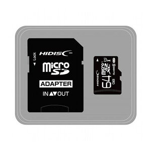 HIDISC microSDHCカード 64GB CLASS10 UHS-1対応 高速転送 Read80 SD変換アダプタ付き HDMCSDX64GCL10UIJP3(代引不可)【メール便配送】【送料無料】