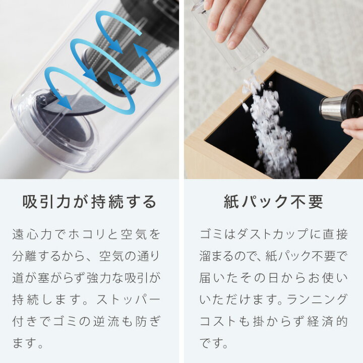 楽天市場】コードレス掃除機 15000pa 超軽量 ノズル6種付き スティック 