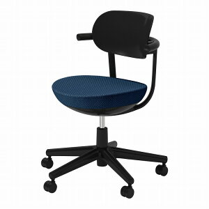 コクヨ 【メーカー直送】カジュアルチェア パロ スタンダードタイプ 背樹脂タイプ スタンダードタイプ 本体ブラック ブラック脚 C07-B11JU-BKT7BK1 フローリング用 ネイビー・樹脂ブラック(代引