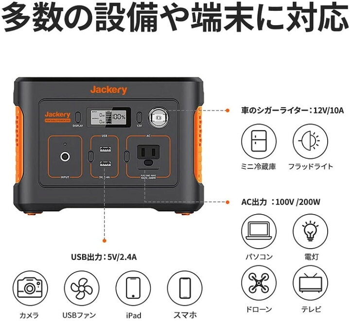楽天市場】ジャクリ Jackery ポータブル電源 240 PTB021 バッテリー 