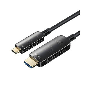 T_CNg USB Type-CTo HDMI ϊP[u t@Co[ 10m 4K/60Hz ubN 500-KC037-10 1{