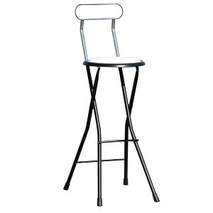 折りたたみ 椅子 ニューニーダハイトール ホワイト × ブラック カウンターチェア ハイチェア インテリア家具【代引不可】