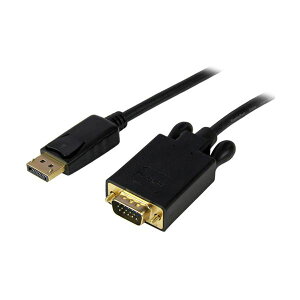 StarTech.com DisplayPort-VGA�ϊ��P�[�u�� �u���b�N 1.8mDisplayPort�i�I�X�j-VGA�i�I�X�j DP2VGAMM6B 1�{