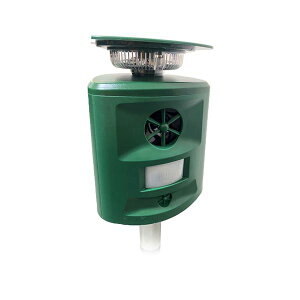 SaiEL ソーラー充電式 360度害獣撃退器 超音波で撃退/死角なし/太陽光発電/地面に挿すだけ SLI-SCR360