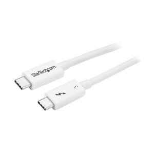 StarTech.com Thunderbolt 3 �i40Gbps�j USB-C�P�[�u�� 50cm �z���C�gTBLT34MM50CW 1�{