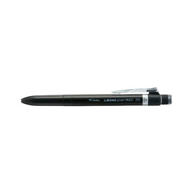 （まとめ） トンボ鉛筆 モノグラフマルチ 多機能ペン ブラック パック 2色ボールペン0.5（黒・赤）+シャープ0.5 【×5セット】