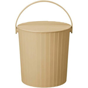 【2個セット】 新輝合成 座れるマルチバスケット 15L カーキベージュ