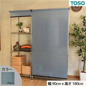 �X�`�[�����b�N�p ���[���X�N���[�� �u���[ ���i�F�u���b�N W90cmXH180cm �ȒP��t �H��s�v �ډB���y����s�z