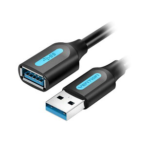 �y5�{�Z�b�g�z VENTION USB 3.0 A Male to A Female �����P�[�u�� PVC Type 2m �u���b�N CB-7453X5