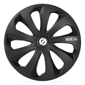 SPARCO CORSA �z�C�[���J�o�[ 13�C���` �u���b�N/�J�[�{�� SPC1374BKC-J (����s��)