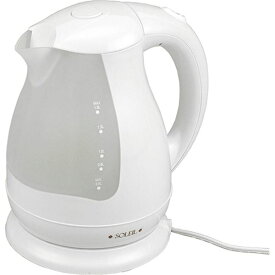 電気ケトル/電気ポット 【1.5L】 約165mm×215mm×235mm LEDライト付き 箱入り ソレイユ (代引不可)