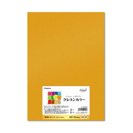 (まとめ) 長門屋商店 いろいろ色画用紙クレヨンカラー A4 きんいろ ナ-CRM001 1パック（10枚） 【×30セット】 (代引不可)