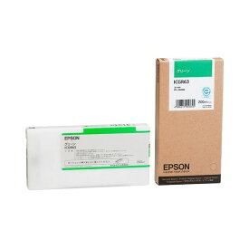 (まとめ) エプソン EPSON インクカートリッジ グリーン 200ml ICGR63 1個 【×10セット】 (代引不可)