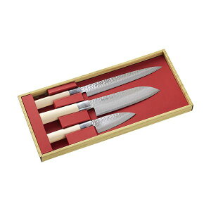 関藤平 鎚起包丁3本組セット(刺身包丁・三徳包丁・小出刃包丁) C5137090