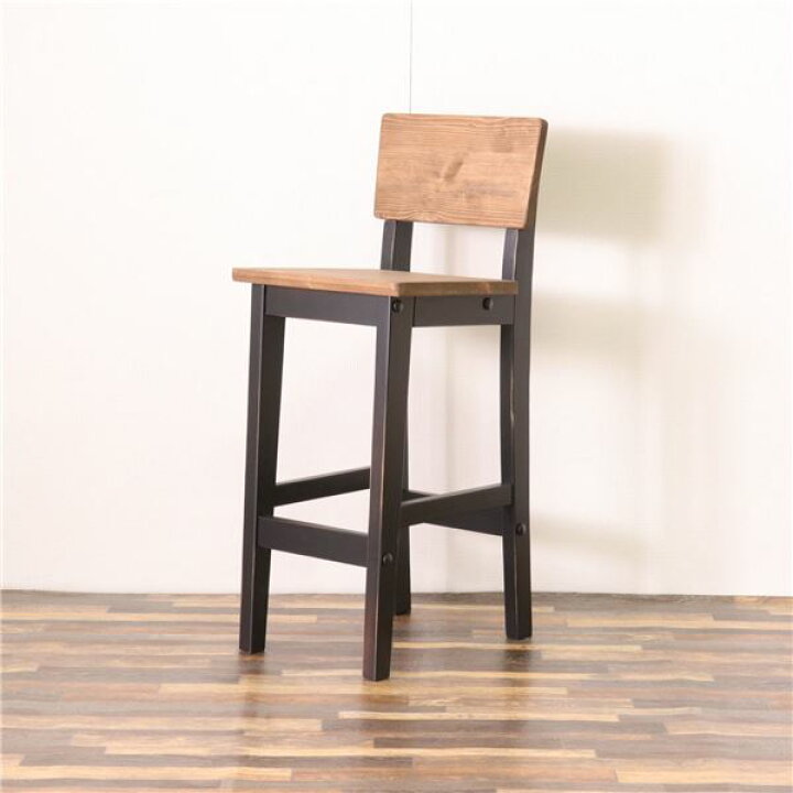楽天市場】ハイチェア カウンターチェア 35×42×88(63)cm ブラック 木製 