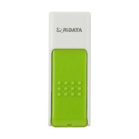 (まとめ) RiDATA ラベル付USBメモリー8GB ホワイト/グリーン RDA-ID50U008GWT/GR 1個 【×10セット】 (代引不可)